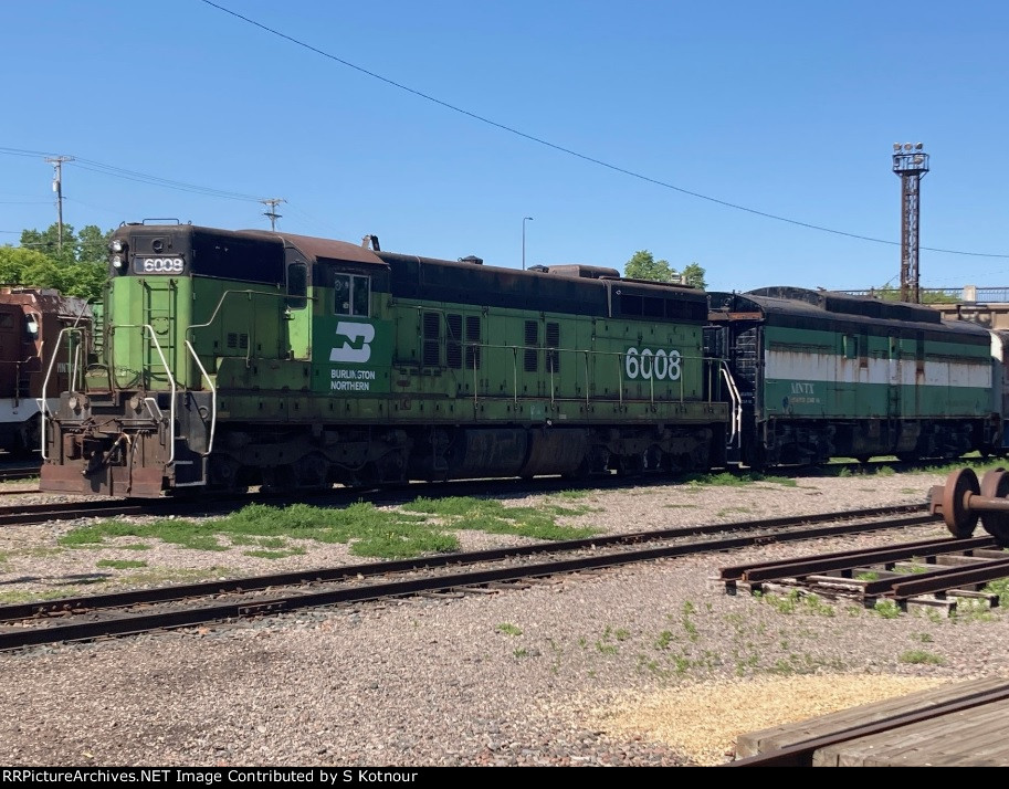 Burlington Northern SD7 St Paul Jackson St Roundhouse 2023 - MN -